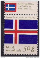 2015 Island Mi. 1466 **MNH  100 Jahre Isländische Flagge - Neufs