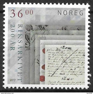2017 Norwegen Mi.1937 **MNH   200 Jahre Reichsarchiv - Neufs