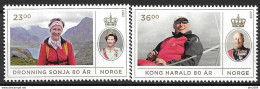 2017 Norwegen Mi.1931-2 **MNH 80. Geburtstage Von König Harald V. Und Königin Sonja. - Nuevos