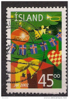 2002 Island Mi. 1024 Used Weihnachtsbaum, Geschenkpaket - Usati