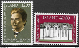 1984 Iceland Island Mi. 622-3 **MNH   100 Jahre Nationalgalerie. - Ongebruikt