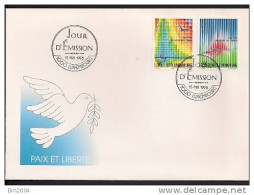 1995  Luxemburg Mi. 1268-9 FDC . Europa: Frieden Und Freiheit - 1995