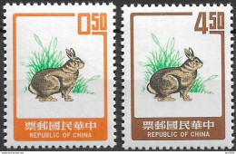 1974 Taiwan Mi. 1058-9**MNH  Jahr Des Hasen - Neufs
