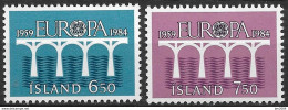 1984 Island  Mi.614-5 **MNH Europa: 25 Jahre Europäische Konferenz Der Verwaltungen Für Das Post- Und Fernmeldewes - Unused Stamps