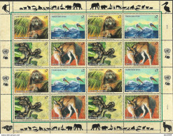 1999 UNO Wien Mi. 287-90 **MNH   Gefährdete Arten - Blocchi & Foglietti