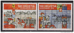 2015 Schweiz Mi. 2390-1  **MNH   Historische Ereignisse - Unused Stamps