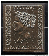 Grande -Bretagne Grossbritannien Mi. 1 ** MNH One Panny Black In Gold - Briefe U. Dokumente