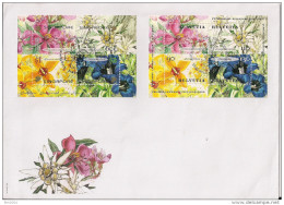 2001 Schweiz Mi. Bl. 31 Und Singapur Mi Bl. 82 FDC   Blumen - Joint Issues