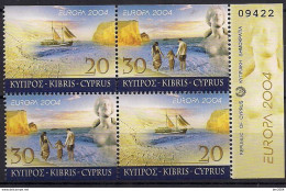 2004  Zypern   Mi. 1035-6  DO DU  **MNH  Europa : Ferien - 2004