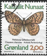 1997 Grönland Mi.301 Y  Used   Perlmutterfalter (Clossiana Chariclea) - Gebruikt