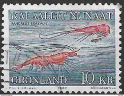 1982 Grönland Mi. 133 Used Tiefsee-Garnele (Pandalus Borealis) - Usati