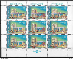 1990 Jugoslawien  Mi.  2414-5 **MNH Europa  Postalische Einrichtungen - 1990