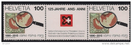 2015 Schweiz Mi. 2407 ZF  **MNH  125 Jahre Verband Schweizerischer Philatelisten-Vereine - Ongebruikt