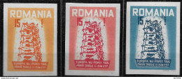 1958 Romania Dallay Nr. 9-11 U  ** Europa Cept Stamps  -EXILREGIERUNG - 1956