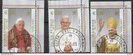 2005 Vatikan Mi. 1517-9 Used  Wahl Von Papst Benedikt XVI - Gebruikt