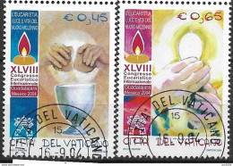 2004 Vatikan Mi. 1510-11 Used 48. Internationaler Eucharistischer Kongress, Guadalajara (Mexiko - Oblitérés