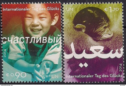 2014 UNO Wien  MI. 806-7 **MNH     Internationaler Tag Des Glücks. - Nuovi