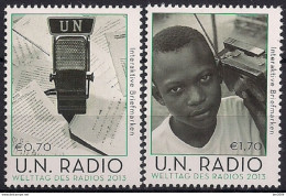 2013 UNO Wien Mi. 764-5**MNH UN-Radio - Welttag Des Radios. - Ongebruikt