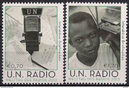 2013 UNO Wien Mi. 764-5**MNH UN-Radio - Welttag Des Radios. - Nuovi