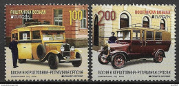 2013 Bosnien Und Herzegowina Serbische Republik Mi.592-3 A  **MNH Europa: Postfahrzeuge. - 2013