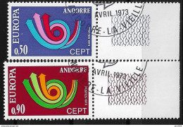 1973 Andorra FR Mi. 247-8 Used    Europa - 1973