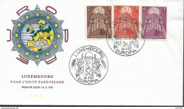 1957 Luxemburg Mi. 572-4 FDC Europa - 1958