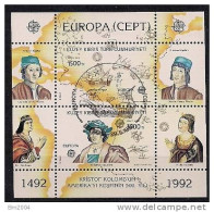 1992 TR - Cypern Mi. Bl. 10 Used   Europa - 500. Jahrestag Der Entdeckung Von Amerika. - Gebraucht