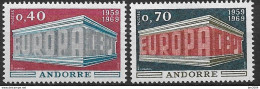 1969 Andorra FR Mi. 214-5 **MNH    Europa - 1969