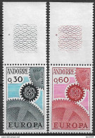 1967 Andorra FR Mi. 199-200 **MNH  Europa - 1967