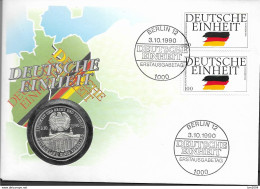 1990 Deutschland  Numisbrief / Münzbrief / Medaillenbrief Deutsche Einheit 1990 - Autres & Non Classés