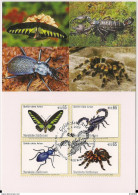 2009 UNO WIEN   Mi. 588-91 MK 100  Gefährdete Arten (XVII): Insekten Und Spinnentiere. - Maximumkaarten