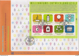 2009 UNO WIEN   Mi. 612-19 FDC   Millenniums-Entwicklungsziele Der Vereinten Nationen. - FDC