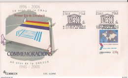 2006 Andorra Spa. Mi. 336FDC  60 Jahre UNESCO / 10 Jahre Nationale UNESCO-Kommission (CNAU) - Brieven En Documenten