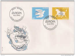 1995  Schweiz   Mi.   1552-3 FDC Europa - 1995