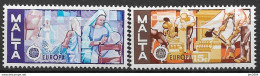 1976 Malta Mi. 532-3 **MNH Europa: Kunsthandwerk - 1976