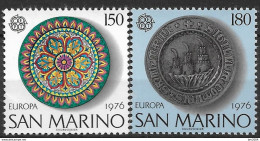 1976 San Marino   Mi. 1119-20 **MNH   Europa: Kunsthandwerk - 1976