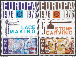 1976 Malta Mi. 532-3 **MNH Europa: Kunsthandwerk - 1976