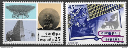 1991 Spanien  Mi. 2990-1 **MNH    Europa: Europäische Weltraumfahrt. - 1991