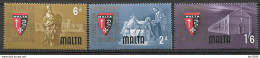 1964 Malta Mi. 289-91 **MNH    1. Europäischer Kongress Katholischer Ärzte. - Malte
