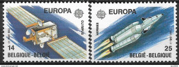 1991 Belgien  Mi. 2458-9** MNH  Europa : Europäische  Weltraumfahrt - 1991