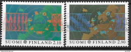 1991 Finnland   Mi.1144-5** MNH  Europa : Europäische  Weltraumfahrt - 1991