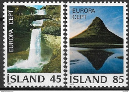 1977  Island  Mi. 522-3 **MNH  Europa: Landschaften. - Ungebraucht