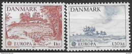 1977 Dänemark    Mi. 639-640 **MNH . Europa: Landschaften. - 1977