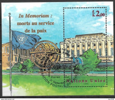 1999 UNO Genf Mi.Bl. 12 Used Gefallen Im Dienste Des Friedens - Blocks & Sheetlets