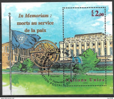 1999 UNO Genf Mi.Bl. 12 Used Gefallen Im Dienste Des Friedens - Blocs-feuillets
