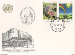 2012 UNO Wien Mi. 776-7  WEISSE KARTE - White Card Essen 2012 - FDC