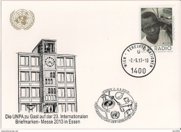 2013 UNO Wien Mi. 765  WEISSE KARTE - White Card Essen  2013 - FDC
