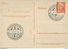 1956 Saarland Mi.P 43 +  371-2 Used 26.1.57 Der Bundespräsident An Der Saar - Postal Stationery