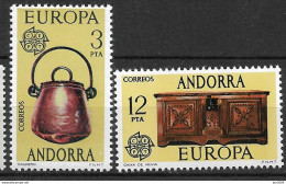 1976 Andorra ES   Mi. 101-2**MNH  Europa: Kunsthandwerk - 1976