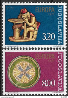 1976 Jugoslawien    Mi. 1635-6**MNH  Europa: Kunsthandwerk - 1976